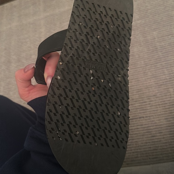 Hermes Chypre Sandals in Black - Picture 6 of 6